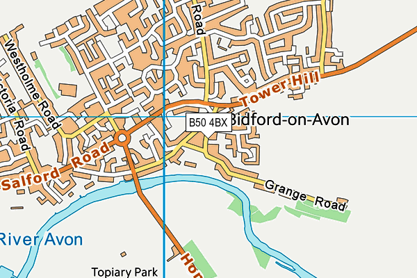 B50 4BX map - OS VectorMap District (Ordnance Survey)