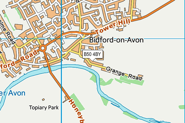 B50 4BY map - OS VectorMap District (Ordnance Survey)