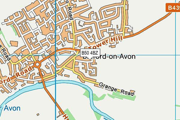 B50 4BZ map - OS VectorMap District (Ordnance Survey)