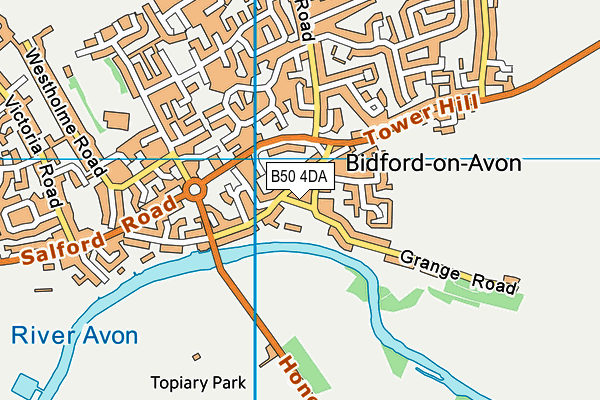 B50 4DA map - OS VectorMap District (Ordnance Survey)