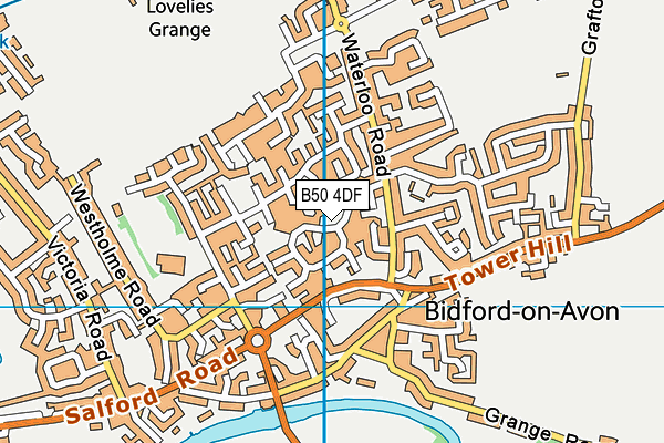 B50 4DF map - OS VectorMap District (Ordnance Survey)