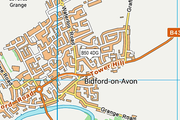 B50 4DG map - OS VectorMap District (Ordnance Survey)