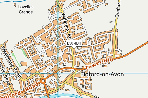 B50 4DH map - OS VectorMap District (Ordnance Survey)