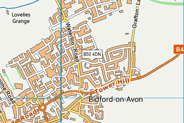 B50 4DN map - OS VectorMap District (Ordnance Survey)