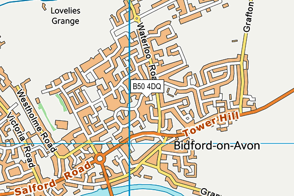 B50 4DQ map - OS VectorMap District (Ordnance Survey)