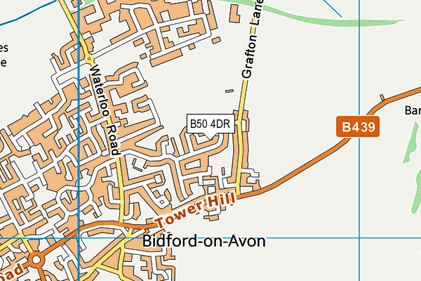 B50 4DR map - OS VectorMap District (Ordnance Survey)