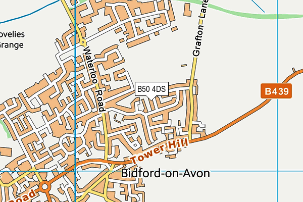 B50 4DS map - OS VectorMap District (Ordnance Survey)