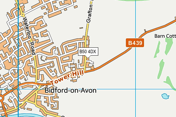 B50 4DX map - OS VectorMap District (Ordnance Survey)