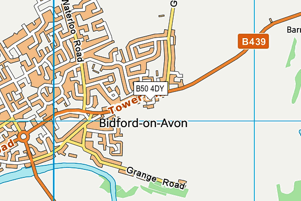 B50 4DY map - OS VectorMap District (Ordnance Survey)