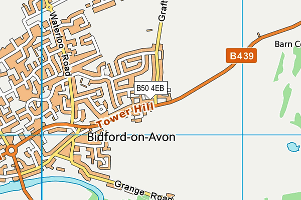 B50 4EB map - OS VectorMap District (Ordnance Survey)