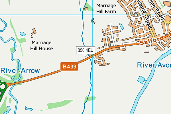 B50 4EU map - OS VectorMap District (Ordnance Survey)