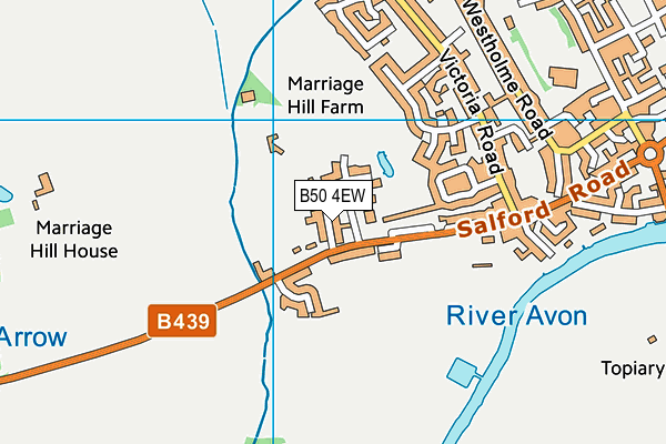 B50 4EW map - OS VectorMap District (Ordnance Survey)