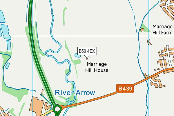 B50 4EX map - OS VectorMap District (Ordnance Survey)