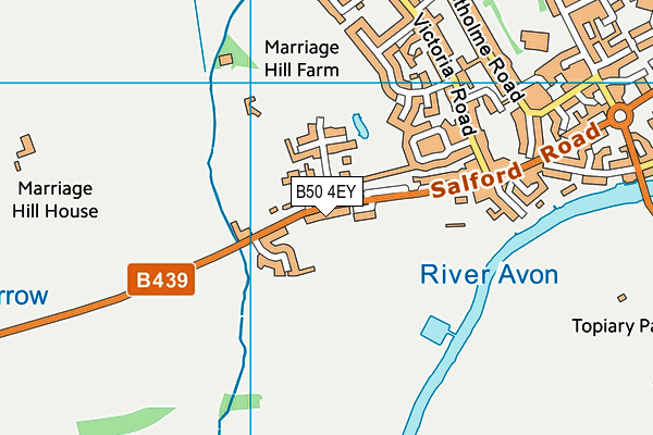 B50 4EY map - OS VectorMap District (Ordnance Survey)