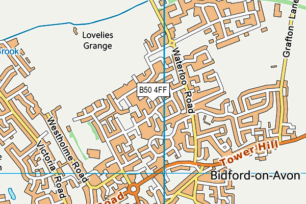 B50 4FF map - OS VectorMap District (Ordnance Survey)