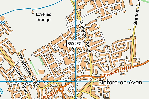 B50 4FG map - OS VectorMap District (Ordnance Survey)