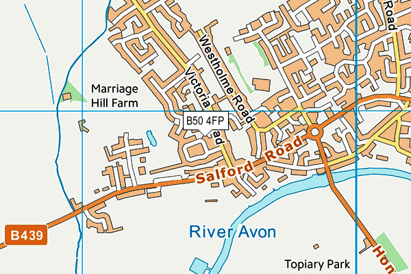 B50 4FP map - OS VectorMap District (Ordnance Survey)