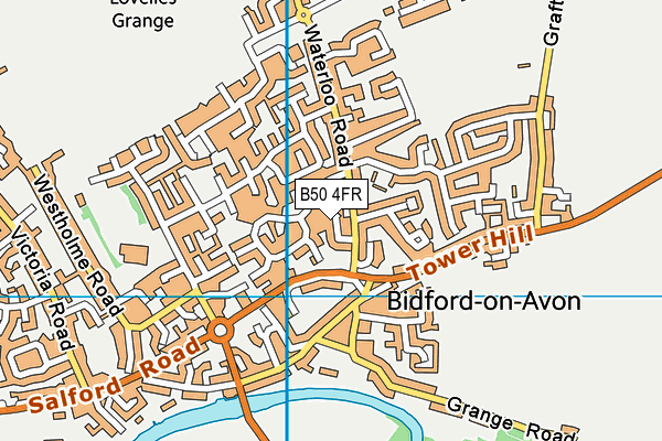 B50 4FR map - OS VectorMap District (Ordnance Survey)