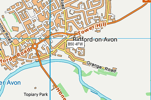 B50 4FW map - OS VectorMap District (Ordnance Survey)