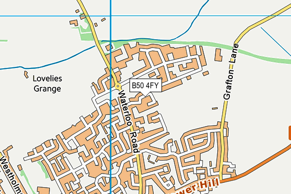 B50 4FY map - OS VectorMap District (Ordnance Survey)