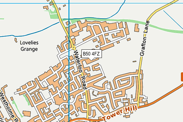 B50 4FZ map - OS VectorMap District (Ordnance Survey)