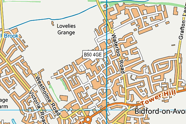 B50 4GE map - OS VectorMap District (Ordnance Survey)