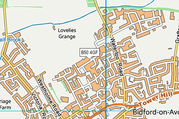 B50 4GF map - OS VectorMap District (Ordnance Survey)