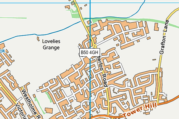 B50 4GH map - OS VectorMap District (Ordnance Survey)
