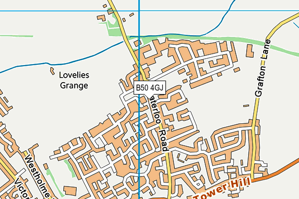 B50 4GJ map - OS VectorMap District (Ordnance Survey)