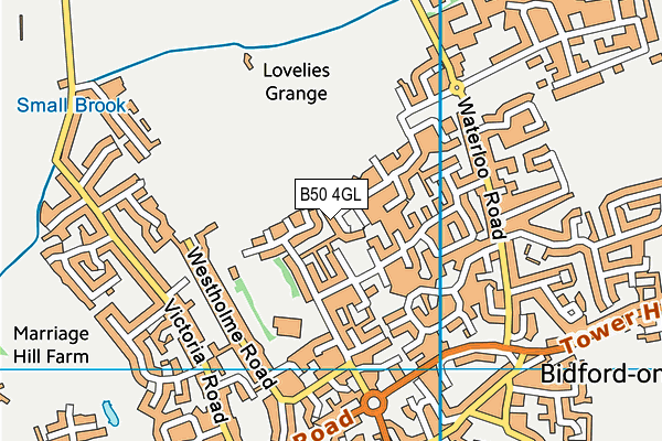 B50 4GL map - OS VectorMap District (Ordnance Survey)