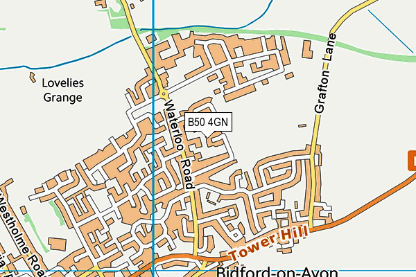 B50 4GN map - OS VectorMap District (Ordnance Survey)