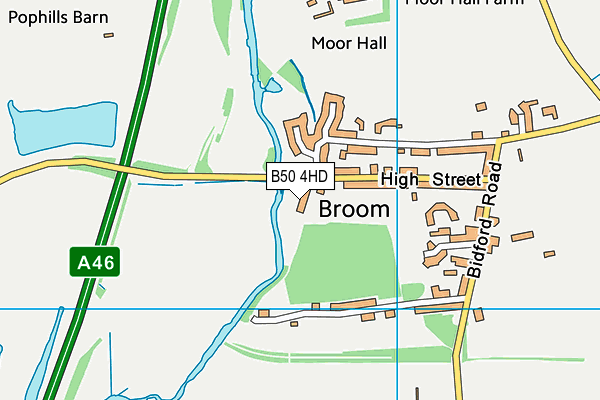 B50 4HD map - OS VectorMap District (Ordnance Survey)