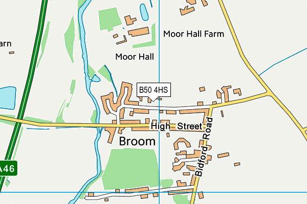 Broom Swim School map (B50 4HS) - OS VectorMap District (Ordnance Survey)
