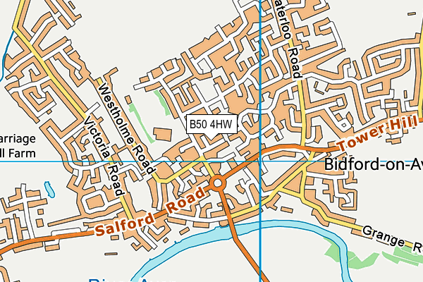 B50 4HW map - OS VectorMap District (Ordnance Survey)