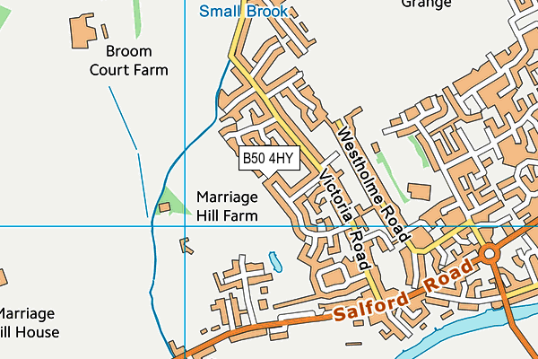 B50 4HY map - OS VectorMap District (Ordnance Survey)