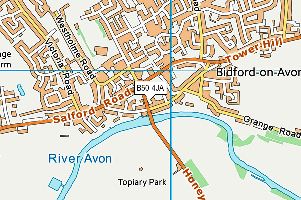 B50 4JA map - OS VectorMap District (Ordnance Survey)