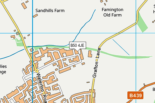 B50 4JE map - OS VectorMap District (Ordnance Survey)