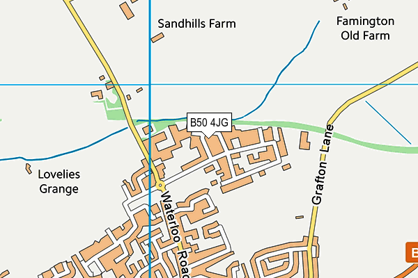 B50 4JG map - OS VectorMap District (Ordnance Survey)