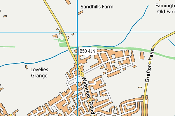 B50 4JN map - OS VectorMap District (Ordnance Survey)