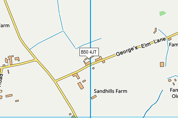 B50 4JT map - OS VectorMap District (Ordnance Survey)