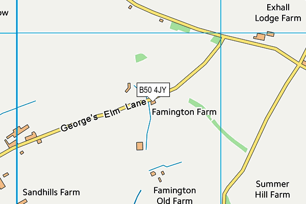 B50 4JY map - OS VectorMap District (Ordnance Survey)