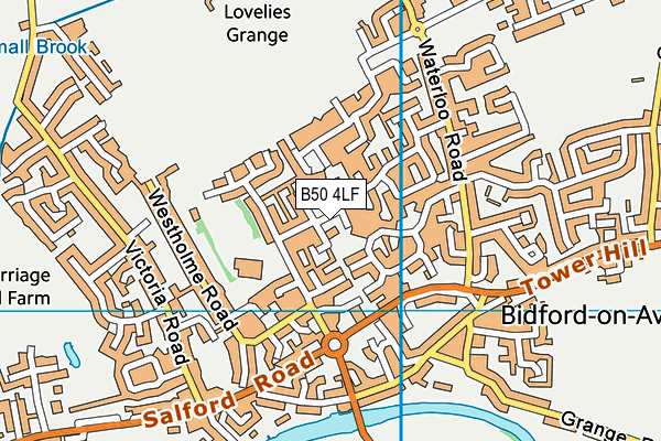 B50 4LF map - OS VectorMap District (Ordnance Survey)