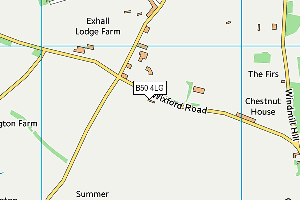 B50 4LG map - OS VectorMap District (Ordnance Survey)