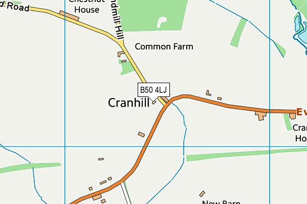 B50 4LJ map - OS VectorMap District (Ordnance Survey)