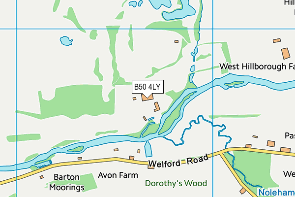B50 4LY map - OS VectorMap District (Ordnance Survey)