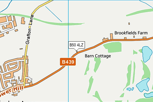 B50 4LZ map - OS VectorMap District (Ordnance Survey)