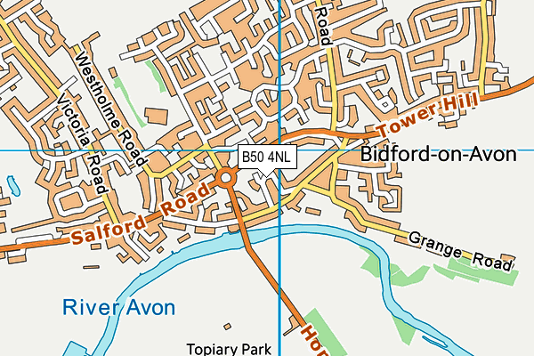 B50 4NL map - OS VectorMap District (Ordnance Survey)