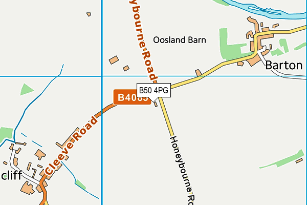 B50 4PG map - OS VectorMap District (Ordnance Survey)