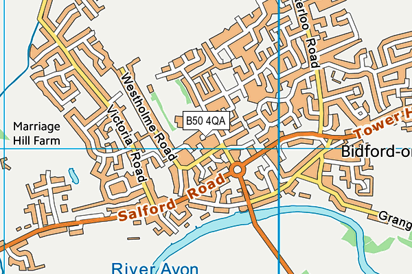 B50 4QA map - OS VectorMap District (Ordnance Survey)