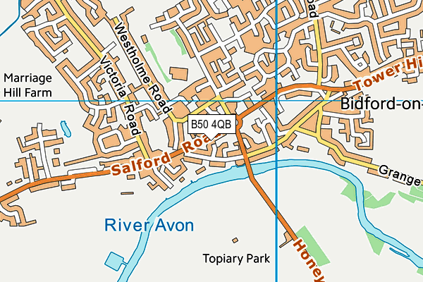 B50 4QB map - OS VectorMap District (Ordnance Survey)